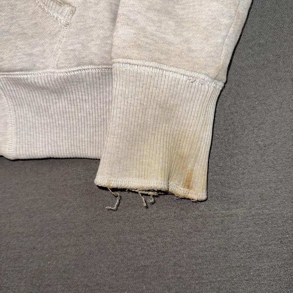 Hollister Faux Fur Lined Hooded Jacket Womens XL Gray Zip Up California Logo - Picture 3 of 13